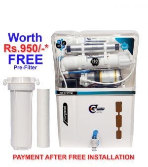 Aquafresh G+ Series RO | Unconditional 2 years warranty on All Electrical Parts: SMPS power Supply, Solenoid Valve, PCB Circuit, Auto-Cut System and RO Pump | Consumables are chargeable | Free Installation worth Rs.599 and 5 Free Home Visits (300x5=Rs.1500 Free)