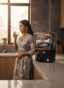 Aquafresh Smoke Audi Pro RO Water Purifier with RO Service Kit Price, easy RO Service Kit Installation, and advanced copper alkaline purification system.